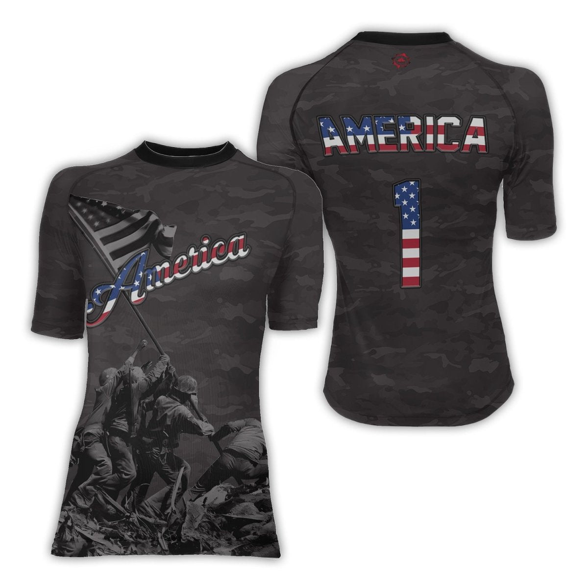 American Independence Day Women's Short Sleeve Rash Guard - BattleFitGear