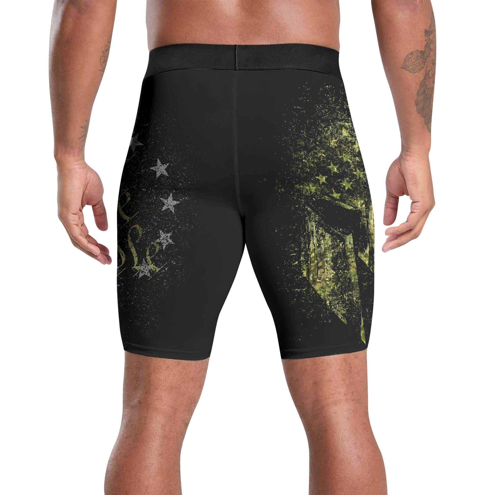 American Jiu Jitsu Grunge Compression Shorts
