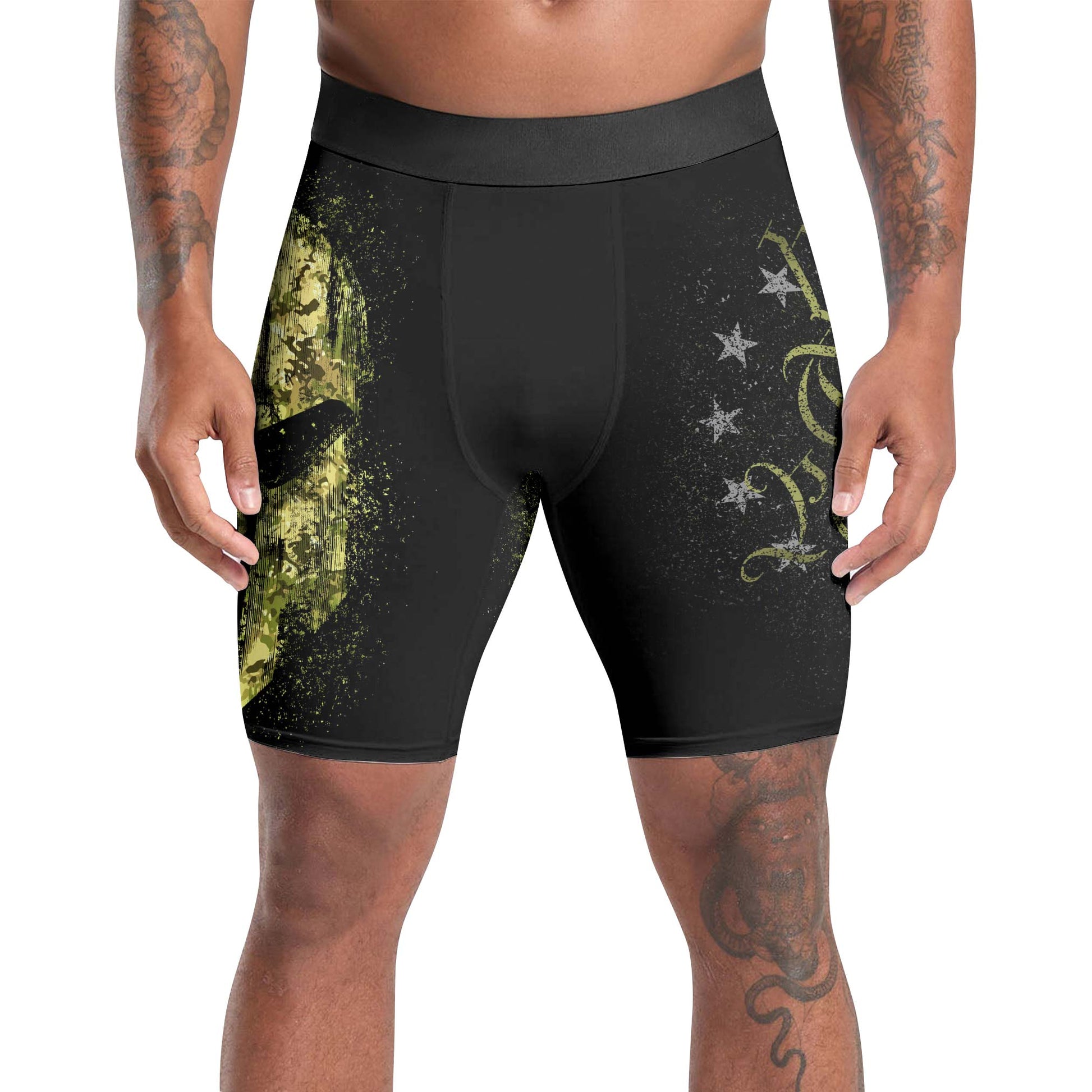 American Jiu Jitsu Grunge Compression Shorts