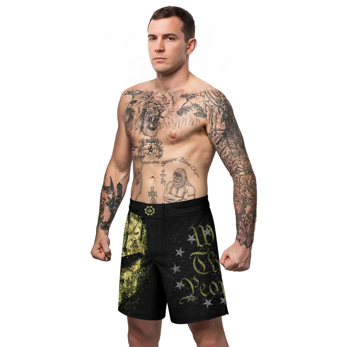 American Jiu Jitsu Grunge Fight Shorts