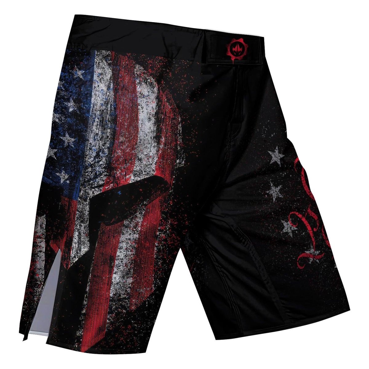 American Jiu Jitsu Grunge Fight Shorts - Durable & Stylish