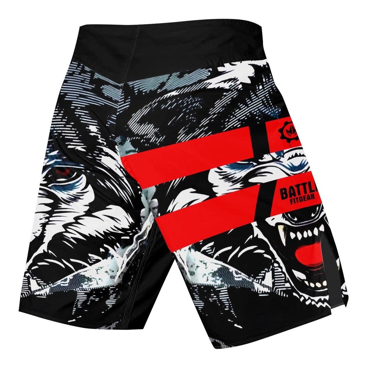 Angry Wolf Fight Shorts - BattleFitGear