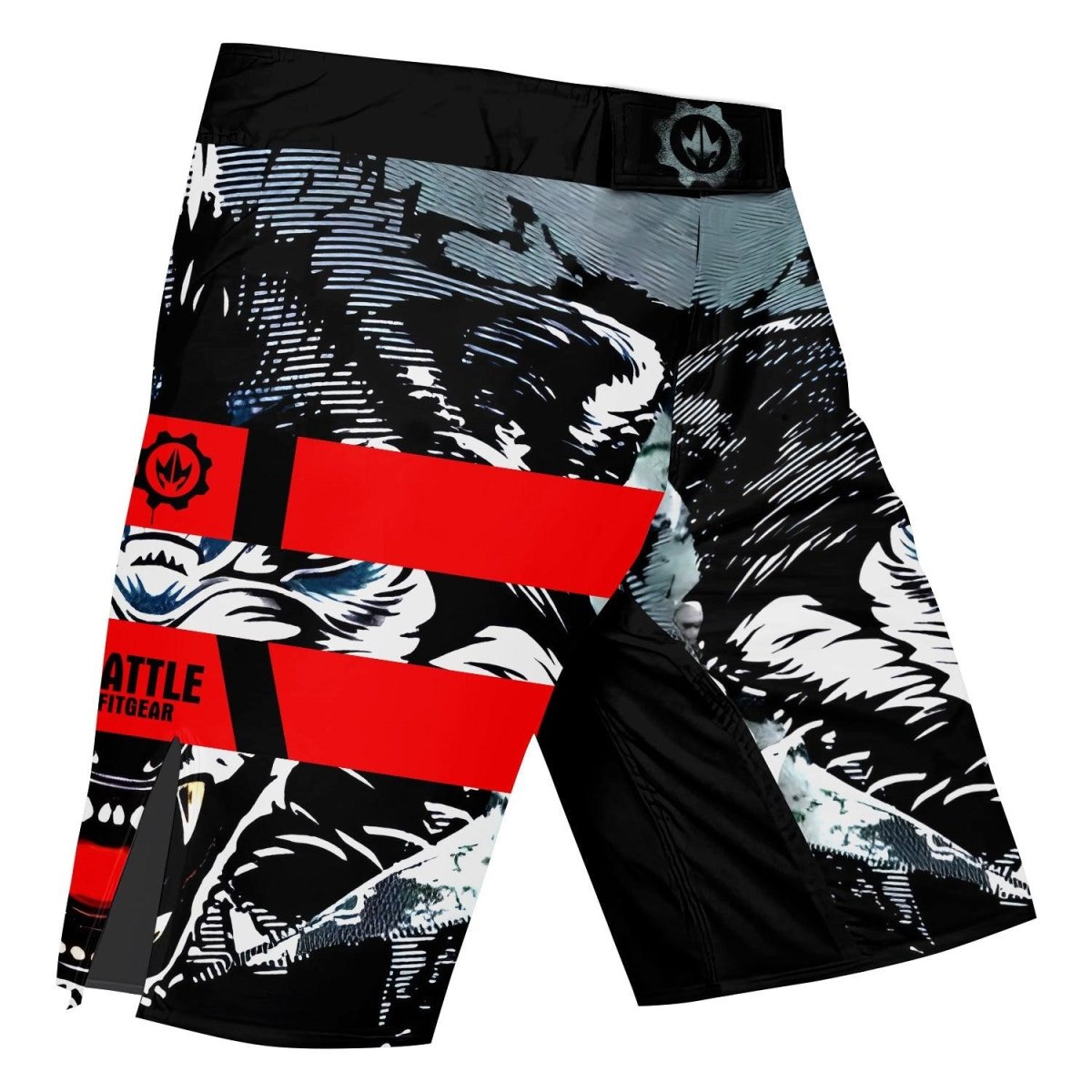 Angry Wolf Fight Shorts - BattleFitGear