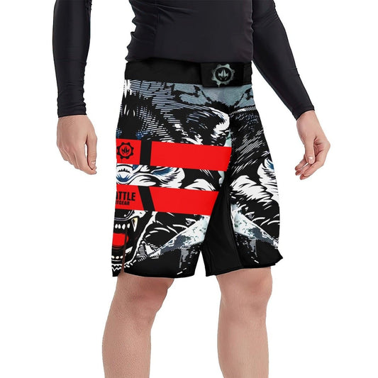 Angry Wolf Fight Shorts - BattleFitGear