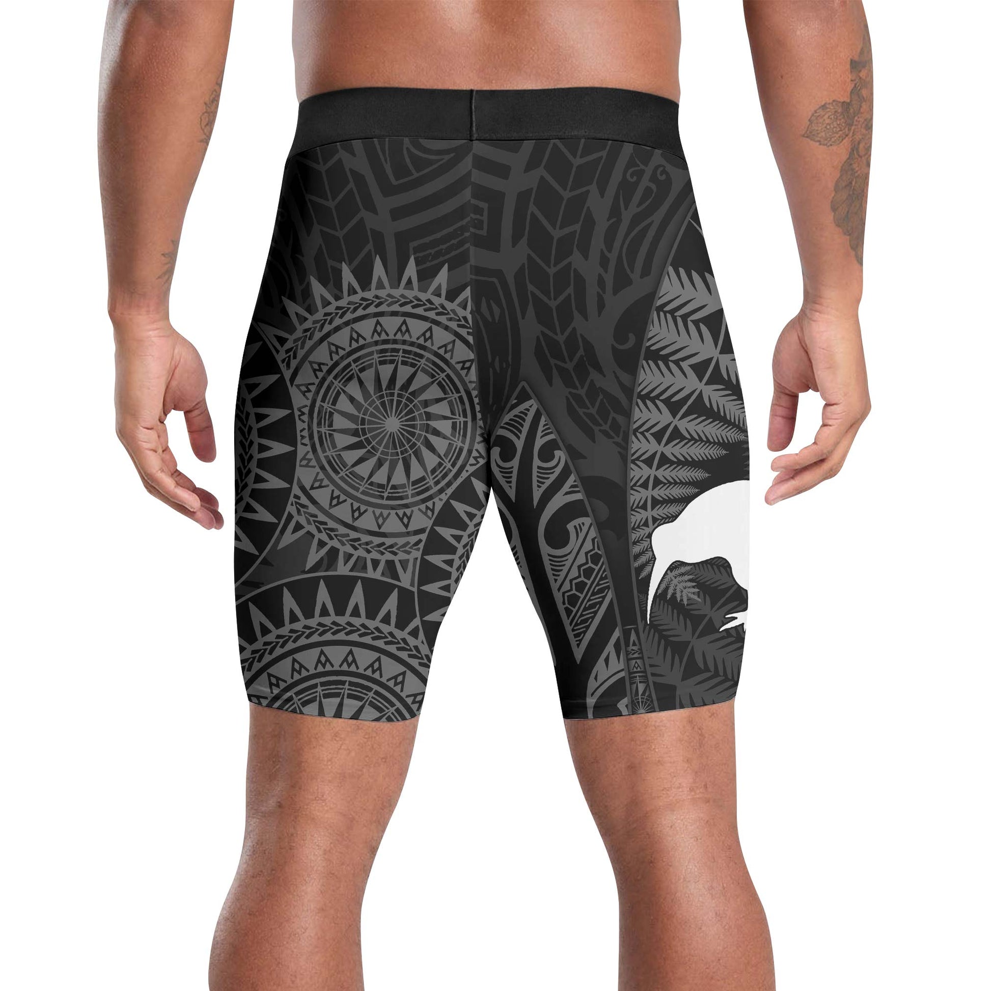 Aotearoa Kiwi Bird Grey Compression Shorts