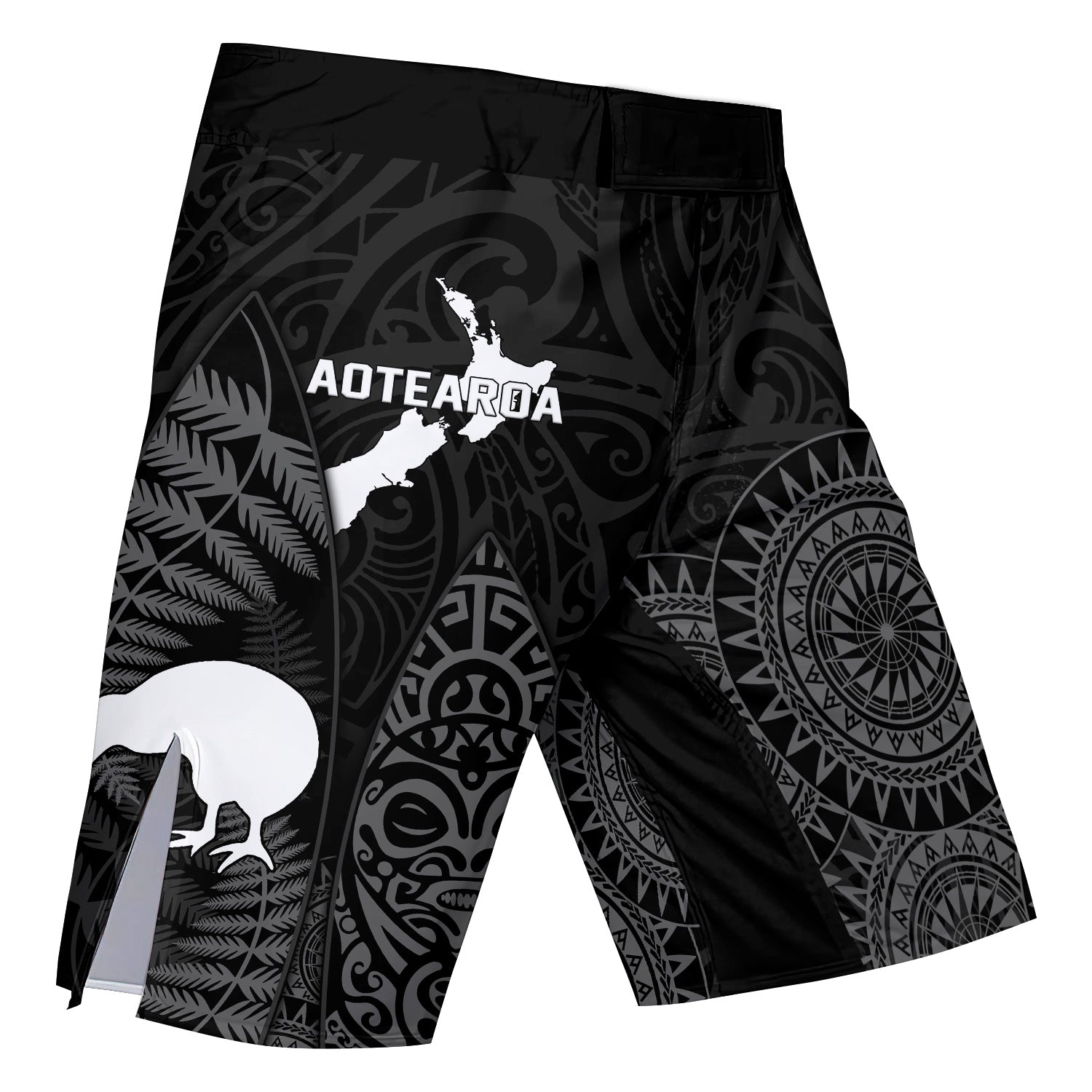Aotearoa Kiwi Bird Grey Fight Shorts