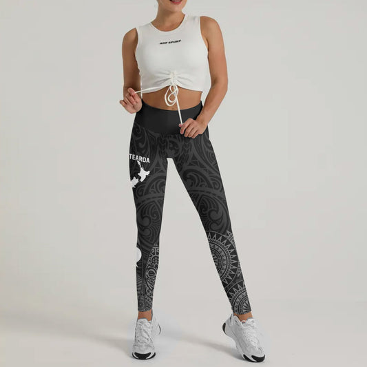 Aotearoa Kiwi Bird Grey Leggings