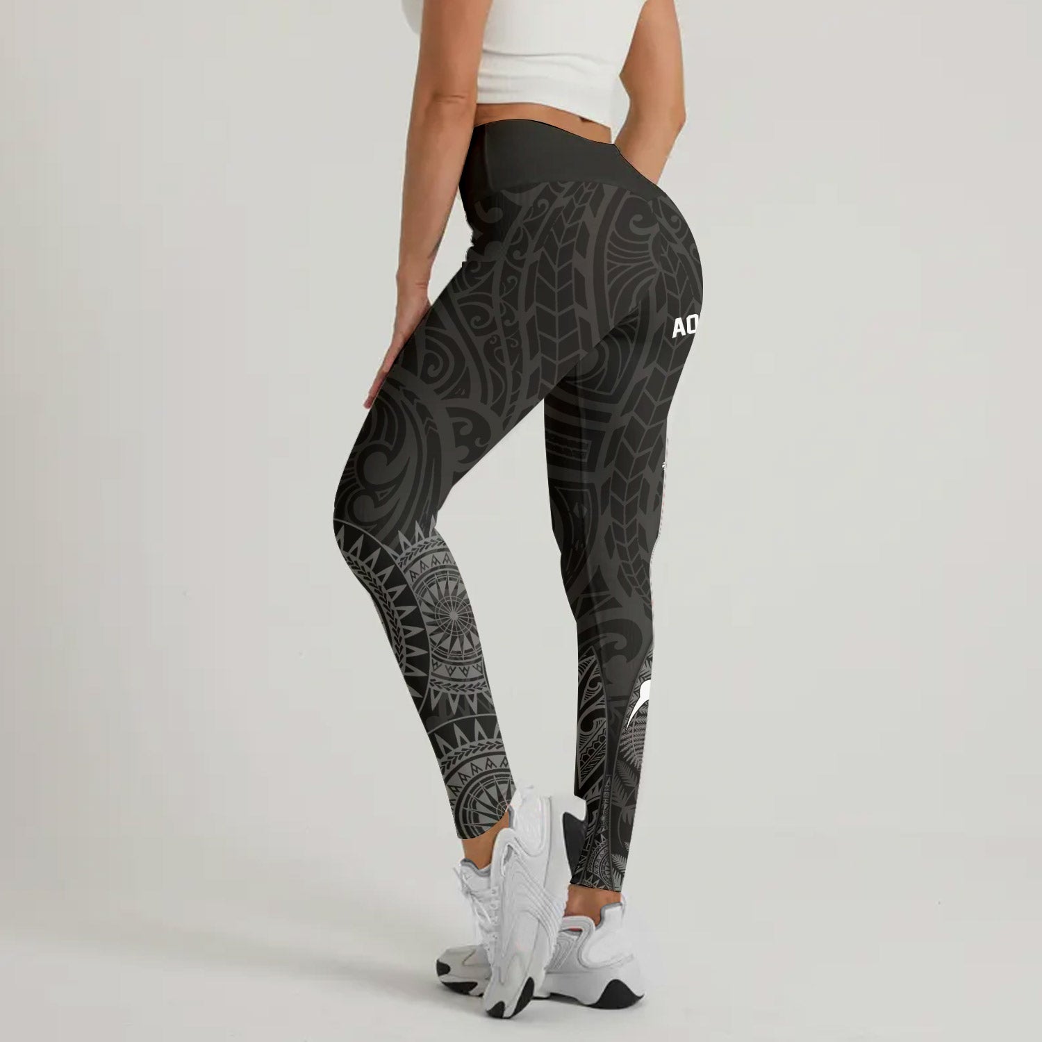 Aotearoa Kiwi Bird Grey Leggings