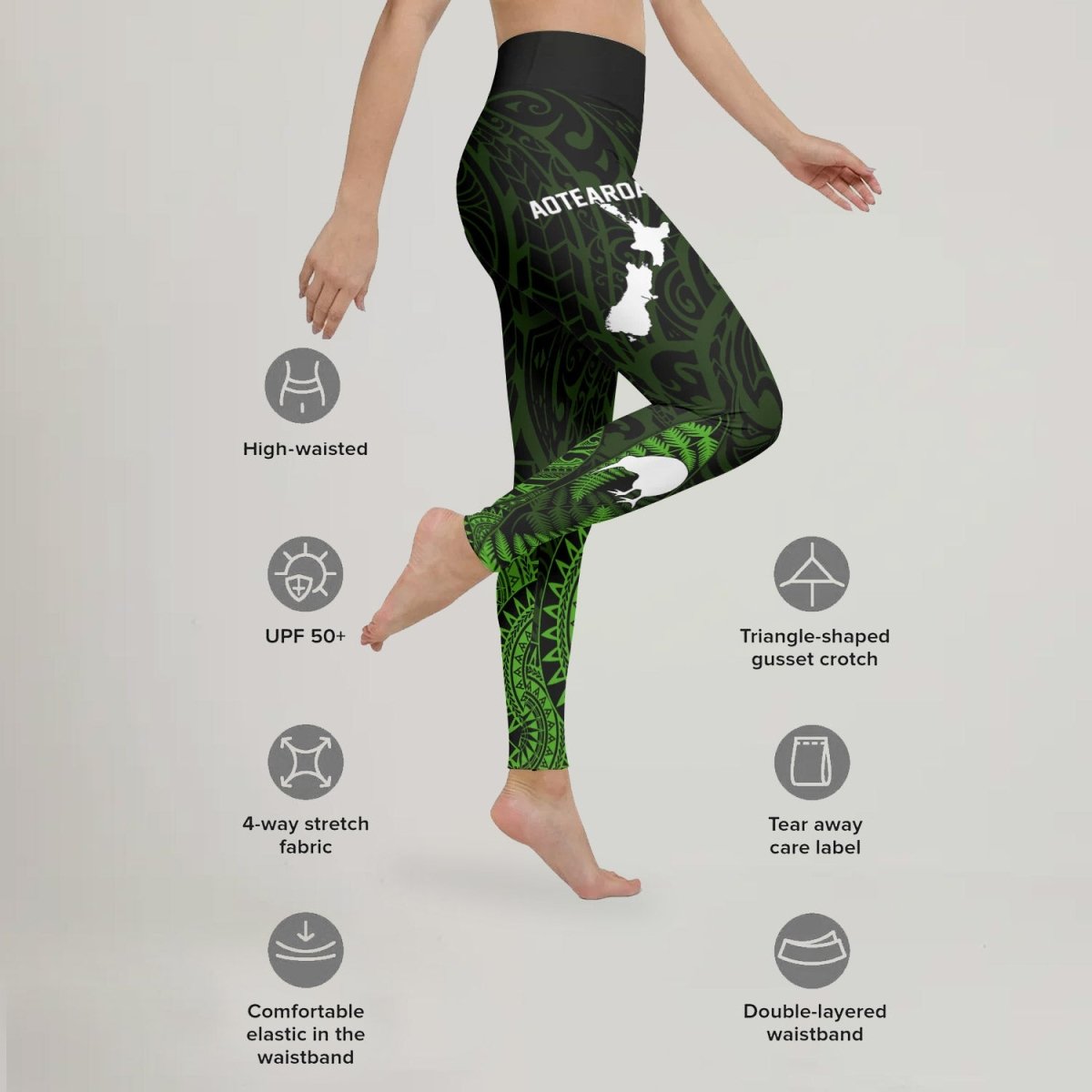 Aotearoa Kiwi Bird Leggings - BattleFitGear