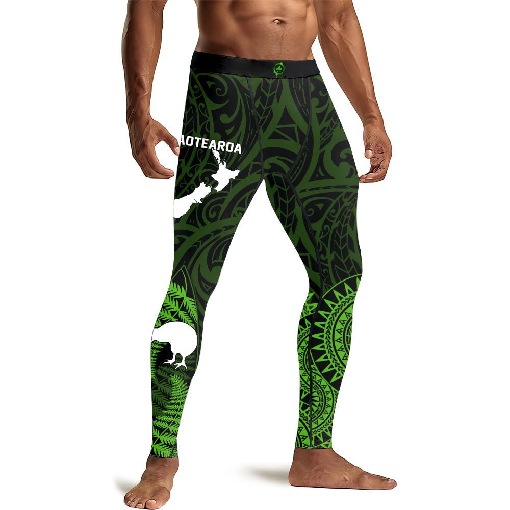 Aotearoa Kiwi Bird Men's Compression Leggings - BattleFitGear