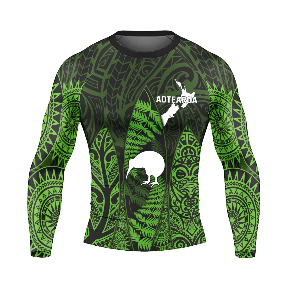 Aotearoa Kiwi Bird Men's Long Sleeve Rash Guard - BattleFitGear