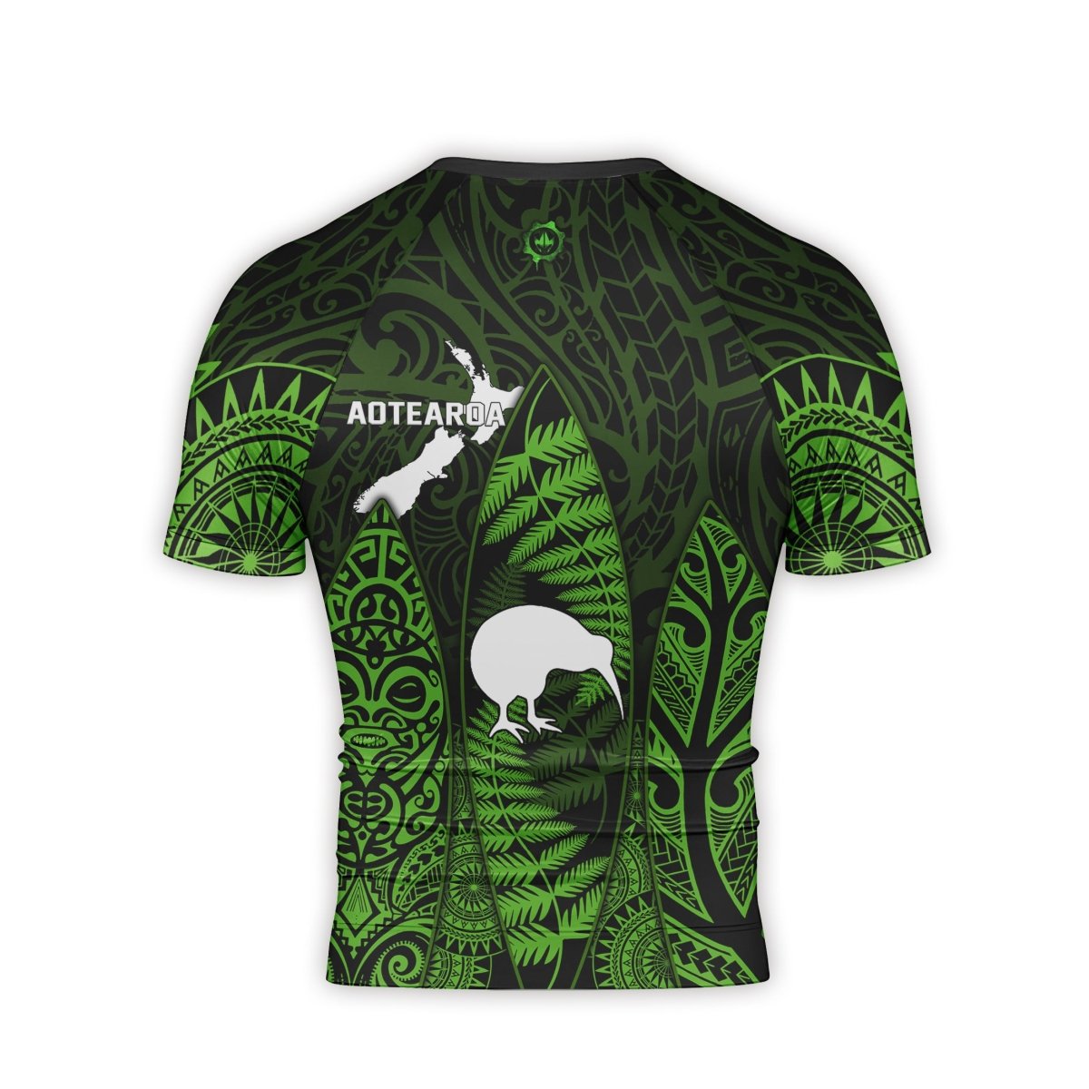 Aotearoa Kiwi Bird Men's Short Sleeve Rash Guard - BattleFitGear