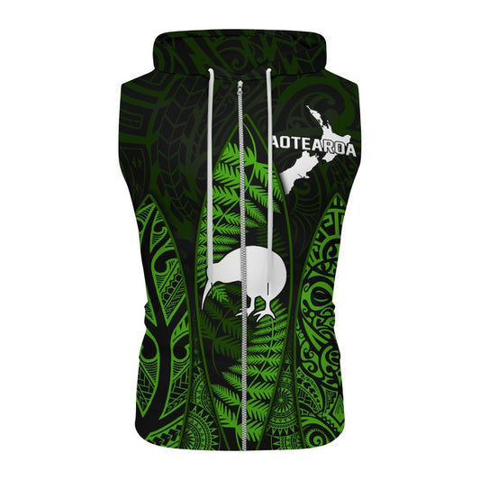 Aotearoa Kiwi Bird Sleeveless Pullover & Zip Hoodie - BattleFitGear