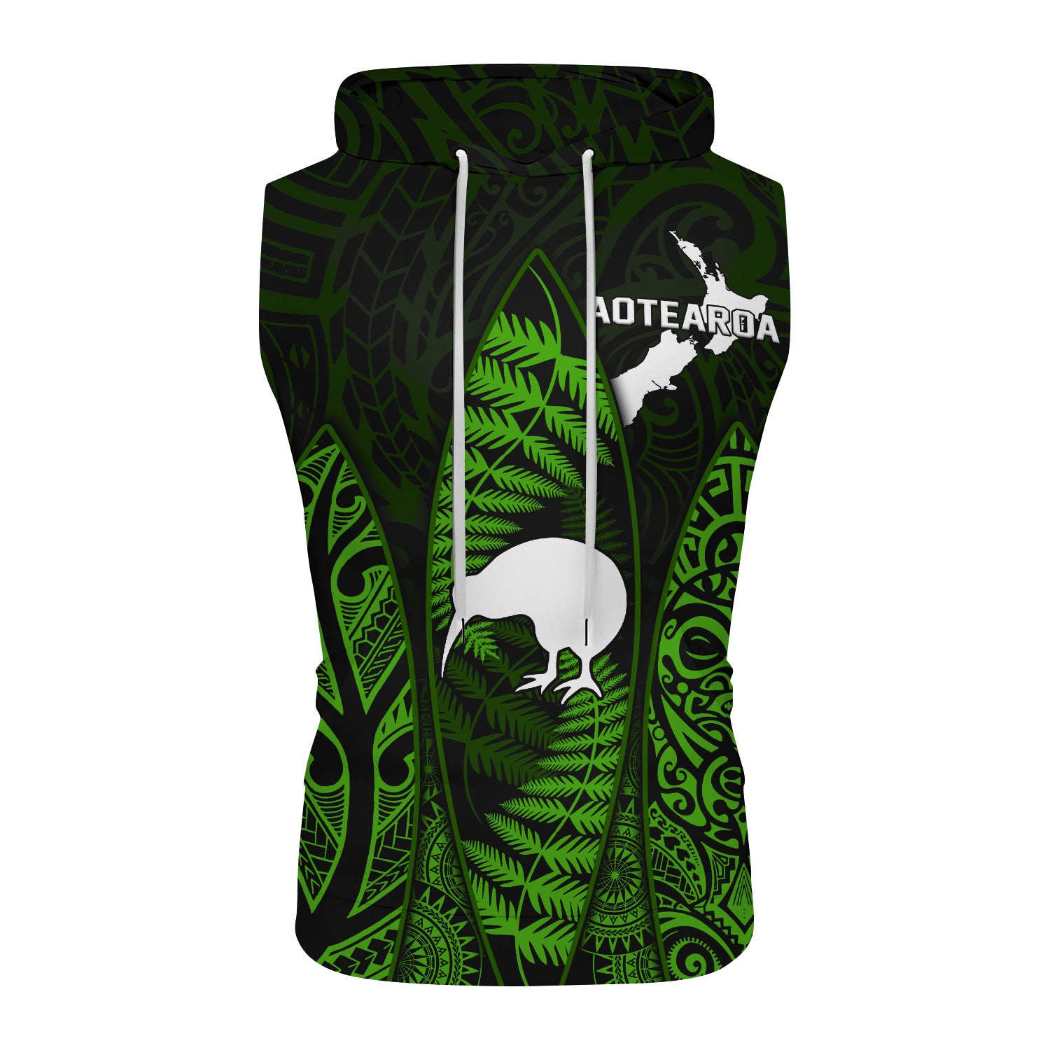 Aotearoa Kiwi Bird Sleeveless Pullover & Zip Hoodie