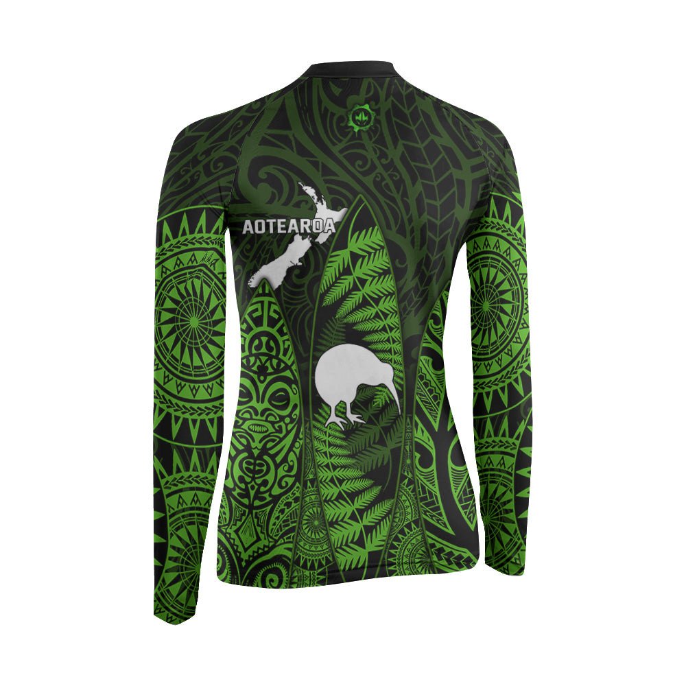 Aotearoa Kiwi Bird Women's Long Sleeve Rash Guard - BattleFitGear