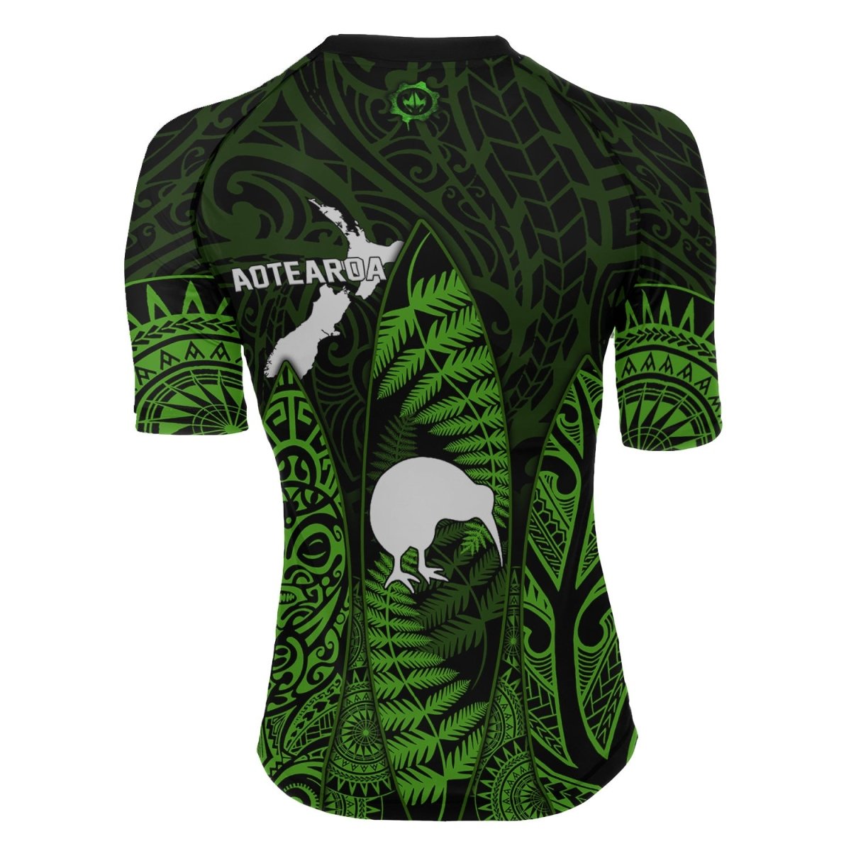 Aotearoa Kiwi Bird Women's Short Sleeve Rash Guard - BattleFitGear