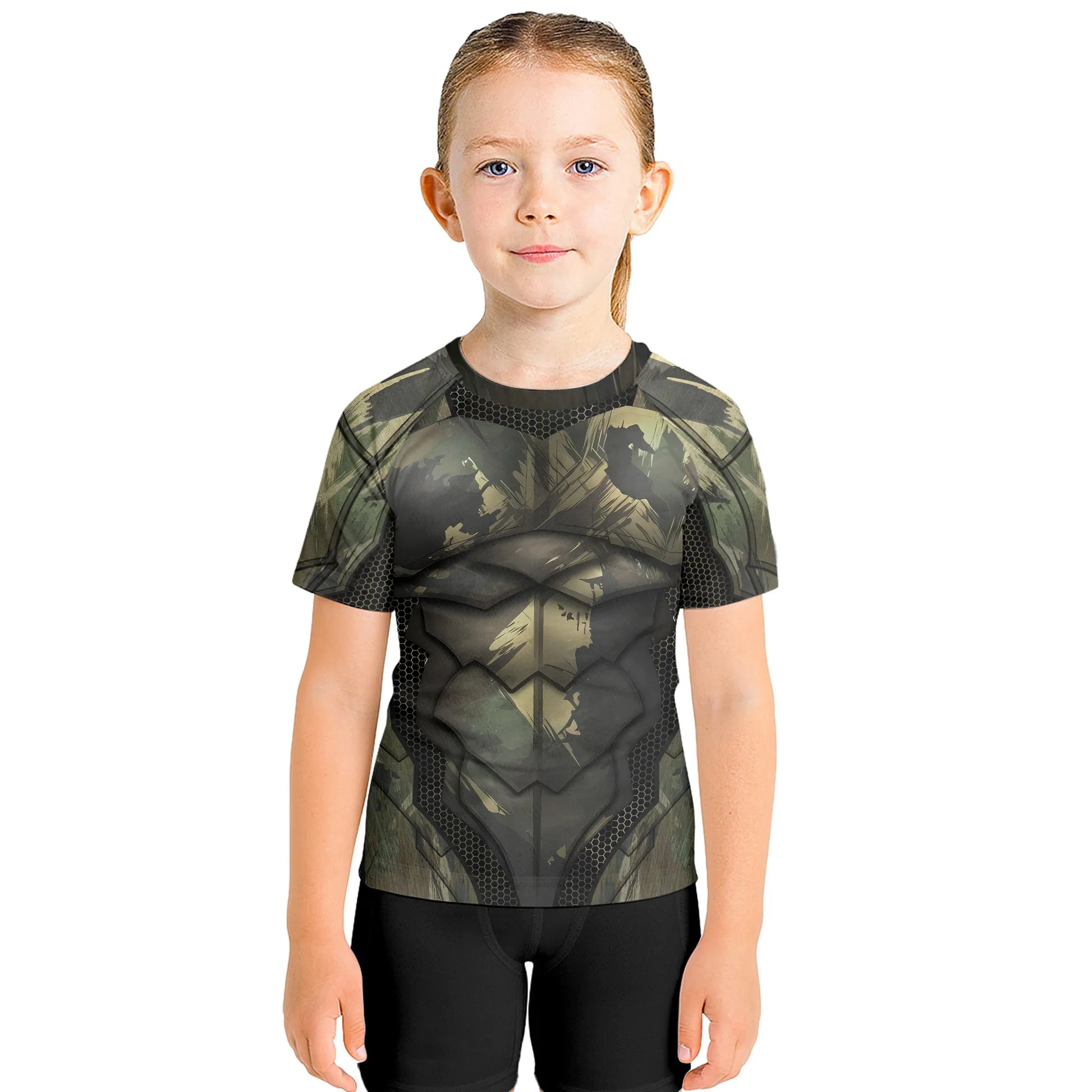 Army Camo Shell Kids Rash Guard