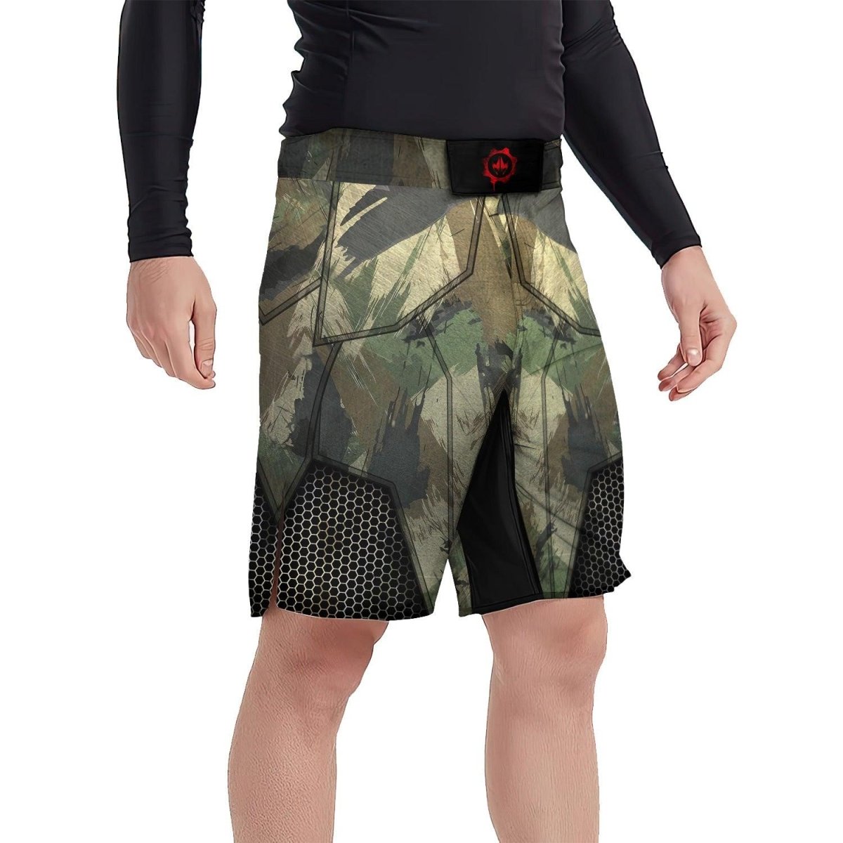 Army Camo Shell Fight Shorts - BattleFitGear