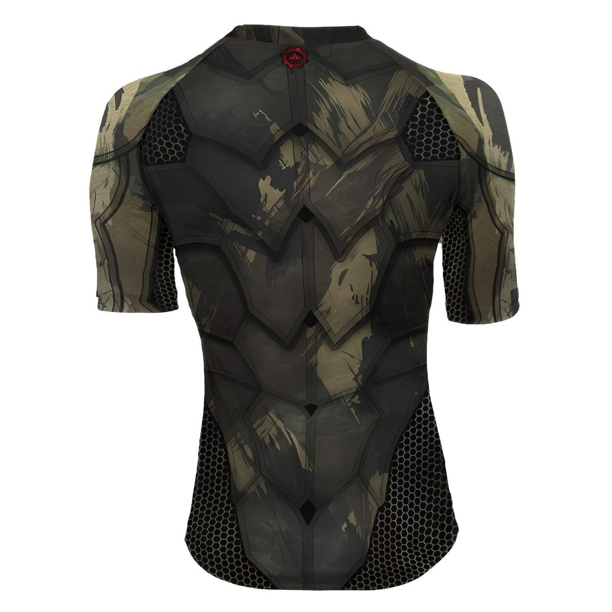 Army Camo Shell Women's Short Sleeve Rash Guard - BattleFitGear