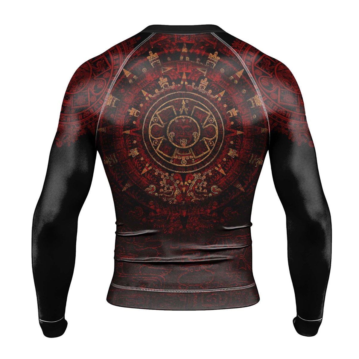 Aztec Eagle Warrior Men's Long Sleeve Rash Guard - BattleFitGear