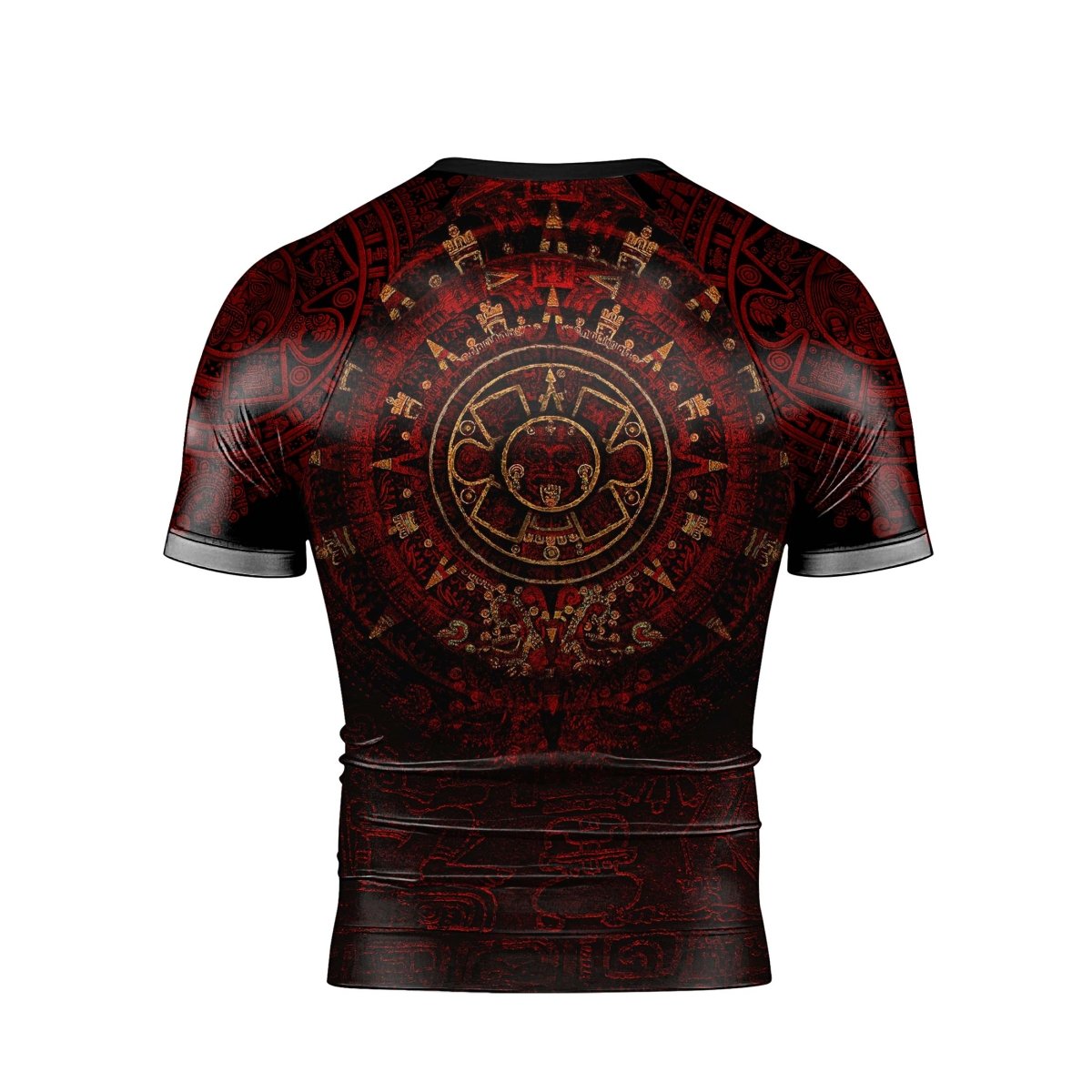 Aztec Eagle Warrior Men's Short Sleeve Rash Guard - BattleFitGear