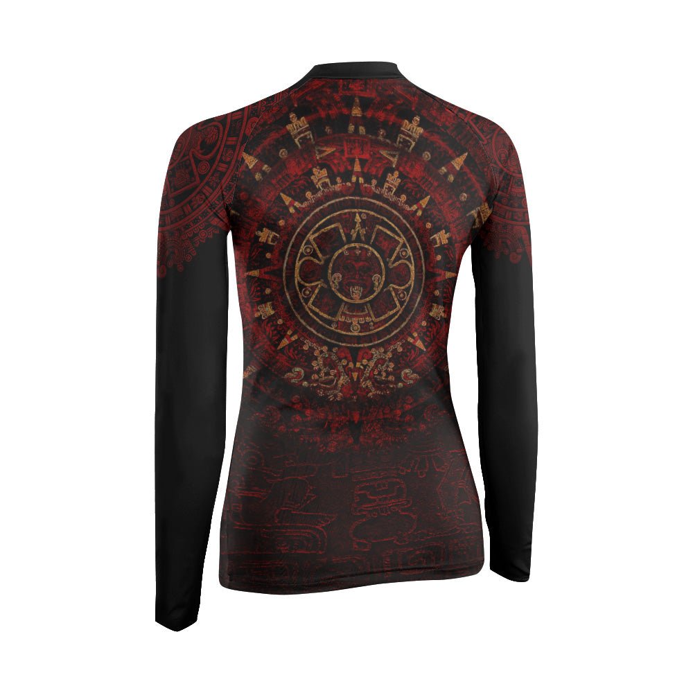 Aztec Eagle Warrior Women's Long Sleeve Rash Guard - BattleFitGear