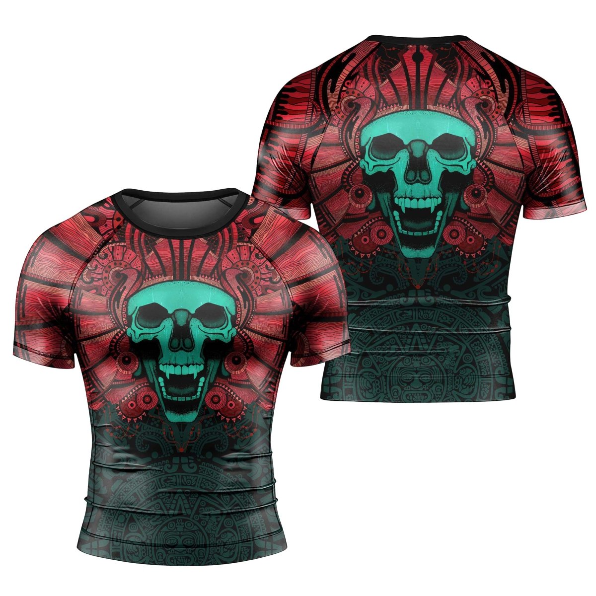 Aztec Heritage Men's Short Sleeve Rash Guard - BattleFitGear