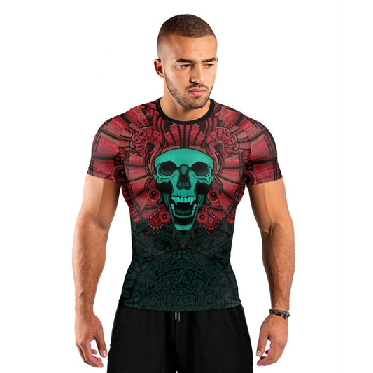 Aztec Heritage Men's Short Sleeve Rash Guard - BattleFitGear