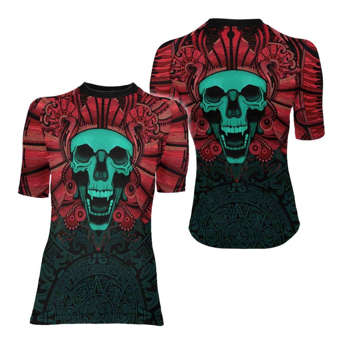 Aztec Heritage Women's Short Sleeve Rash Guard - BattleFitGear