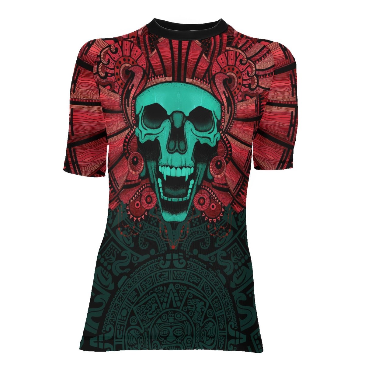 Aztec Heritage Women's Short Sleeve Rash Guard - BattleFitGear