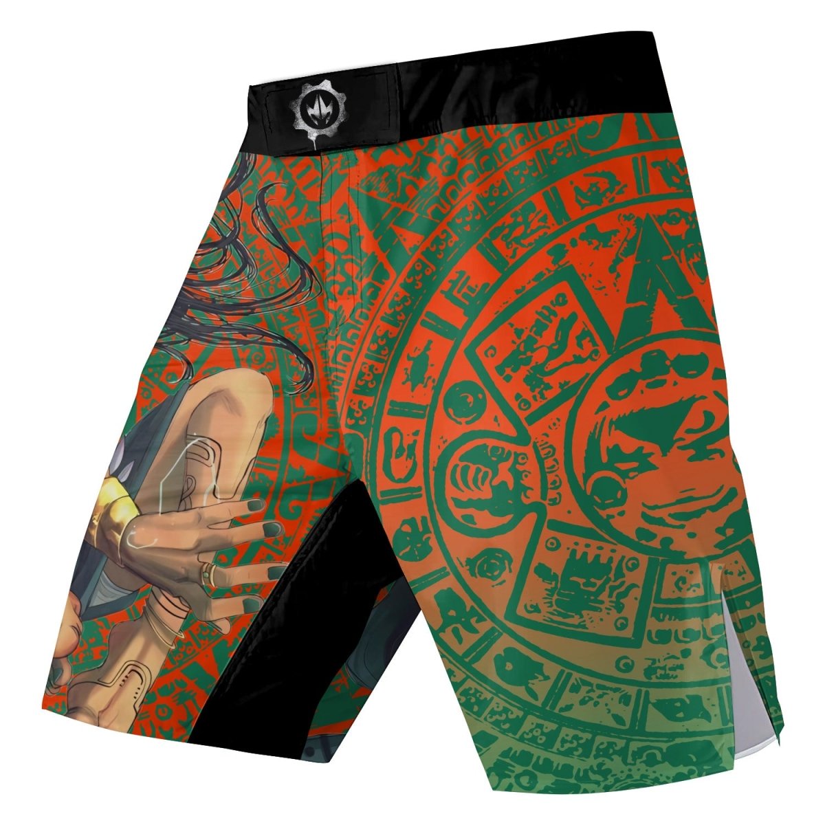 Aztec Iguana Warrior Fight Shorts - BattleFitGear