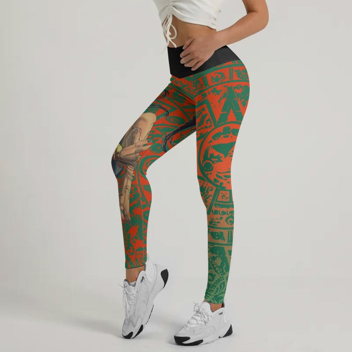 Aztec Iguana Warrior Leggings - BattleFitGear