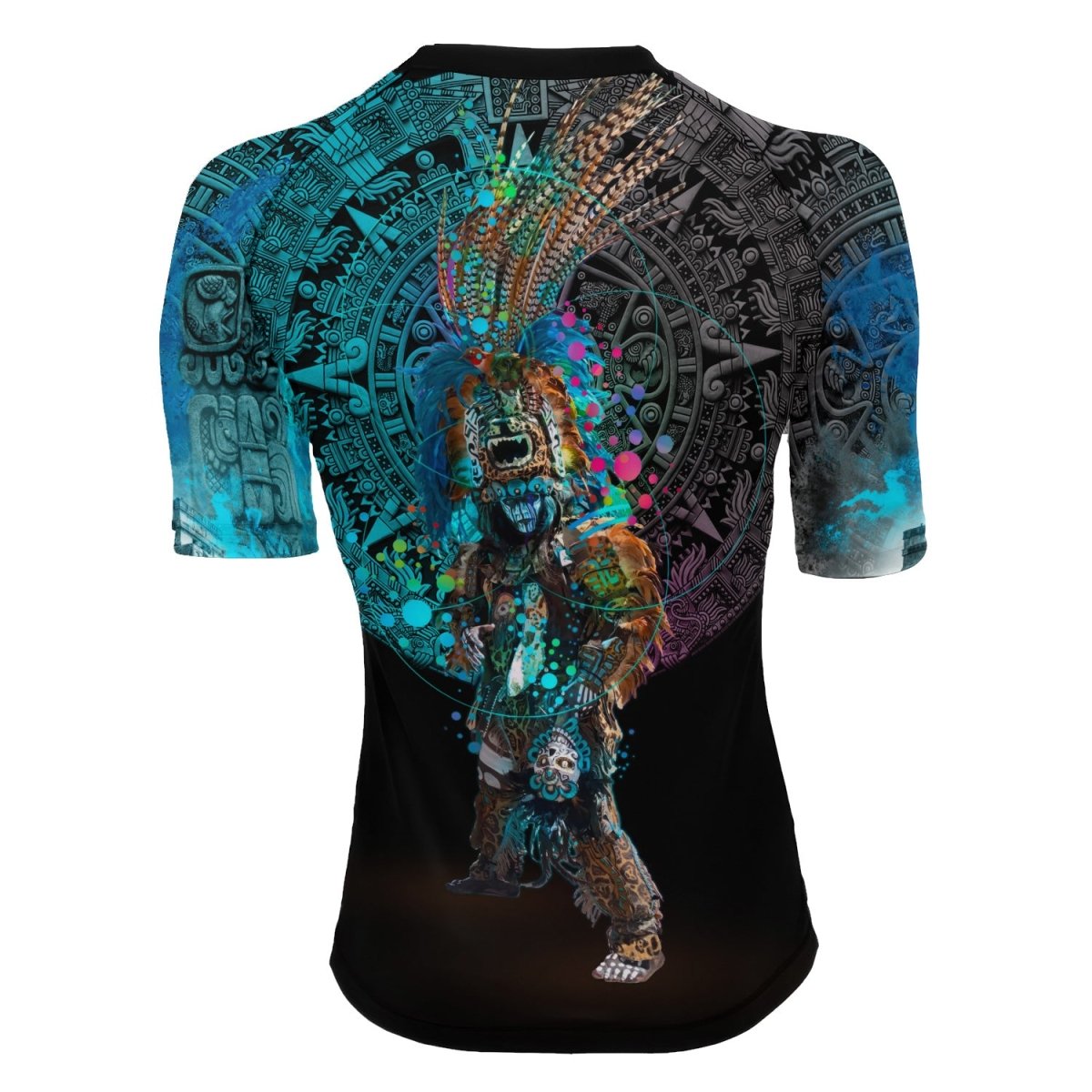 Aztec Jaguar Warrior Women's Short Sleeve Rash Guard - BattleFitGear