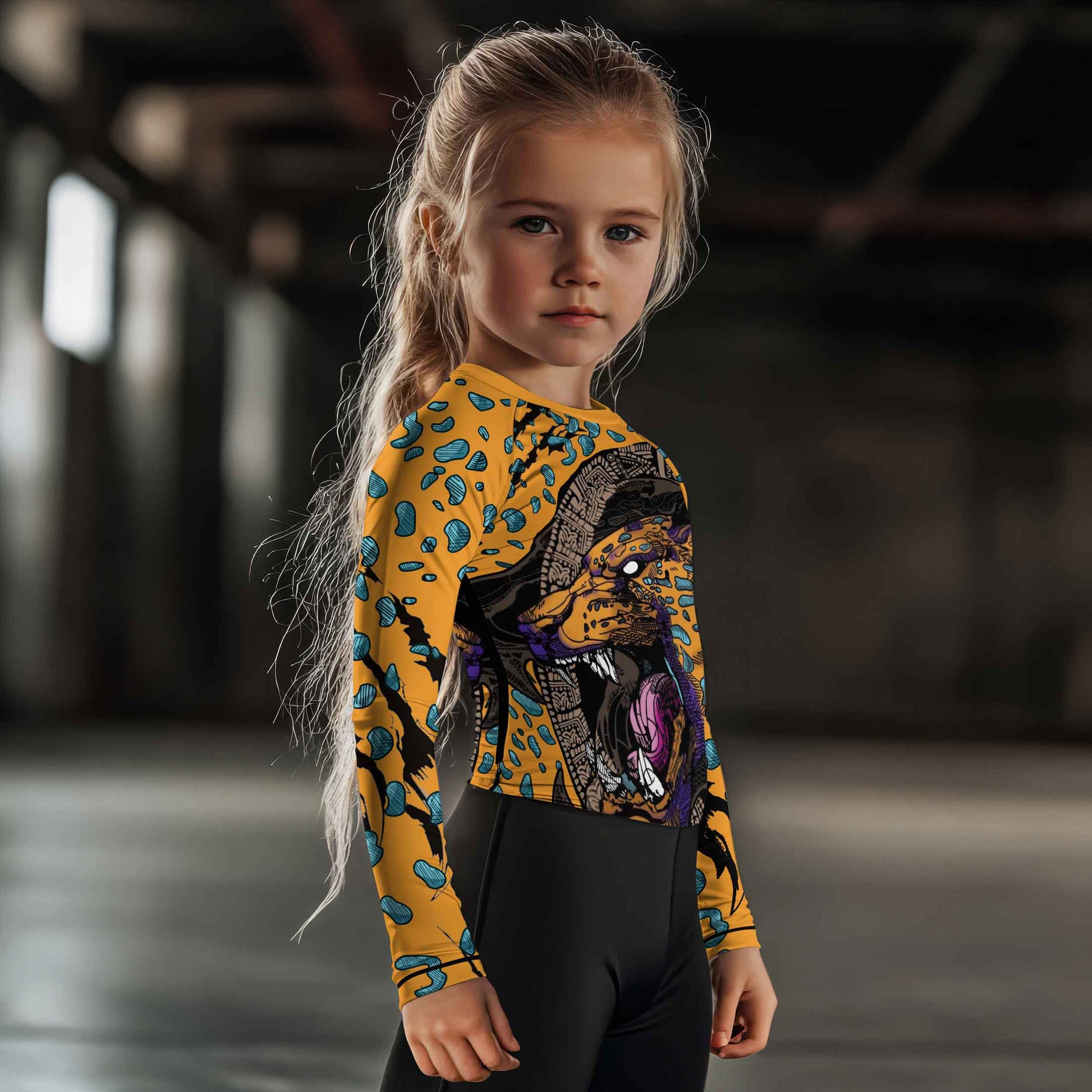 Aztec Jaguar Kids Rash Guard