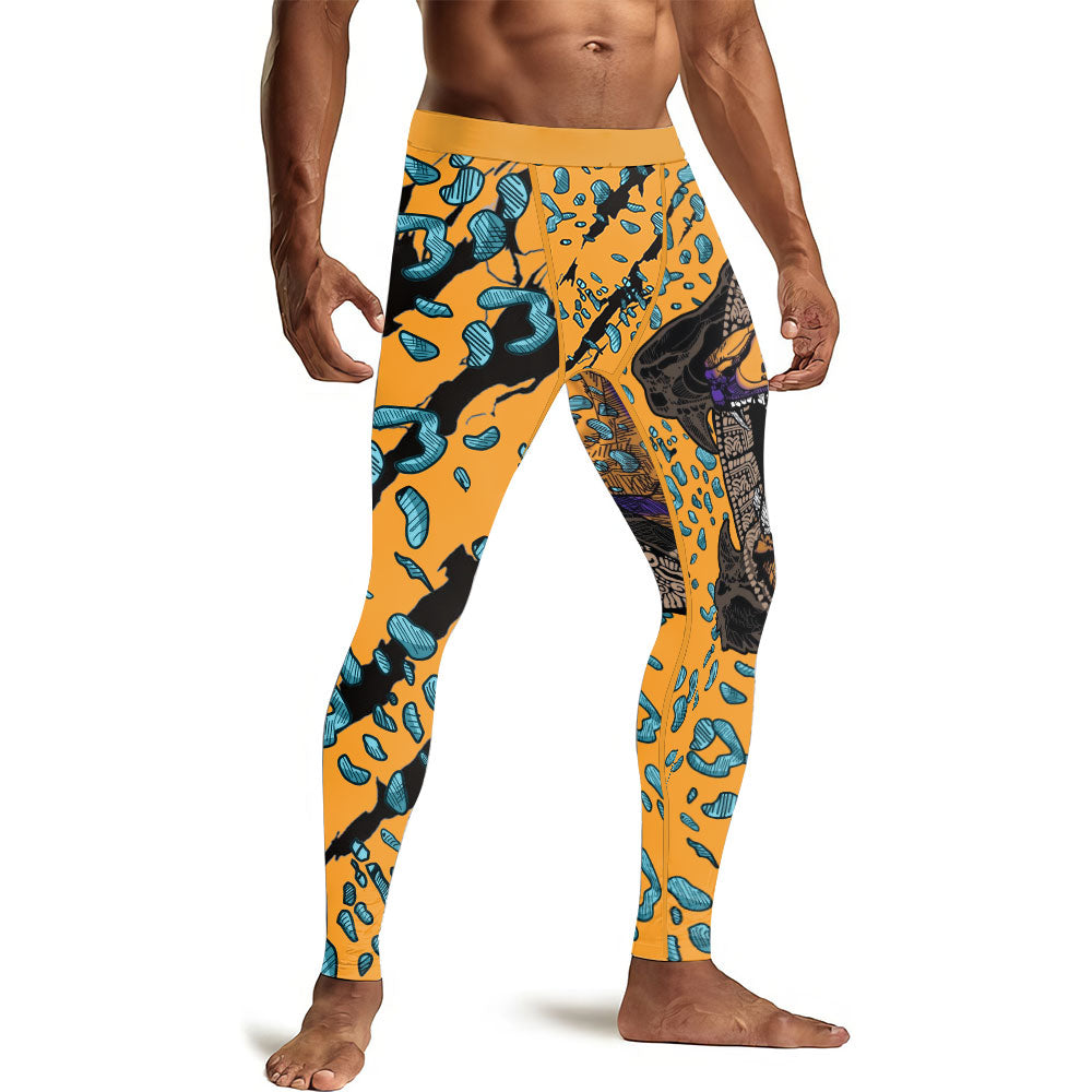Aztec Jaguar Men's Compression Leggings