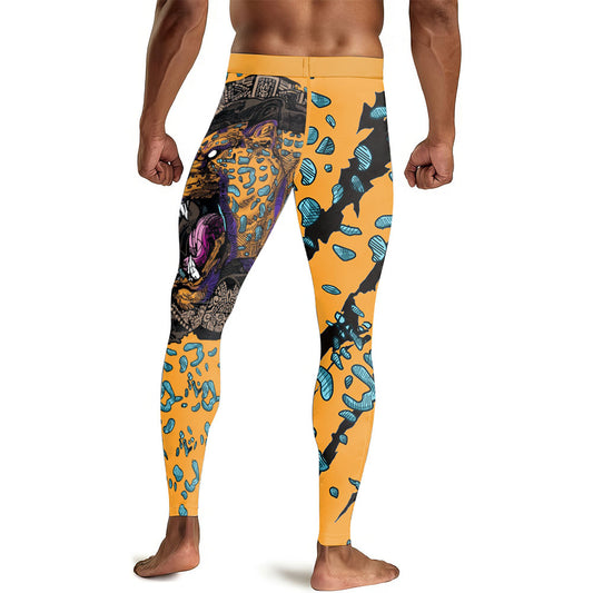 Aztec Jaguar Men's Compression Leggings