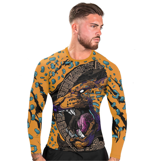 Aztec Jaguar Men's Long Sleeve Rash Guard