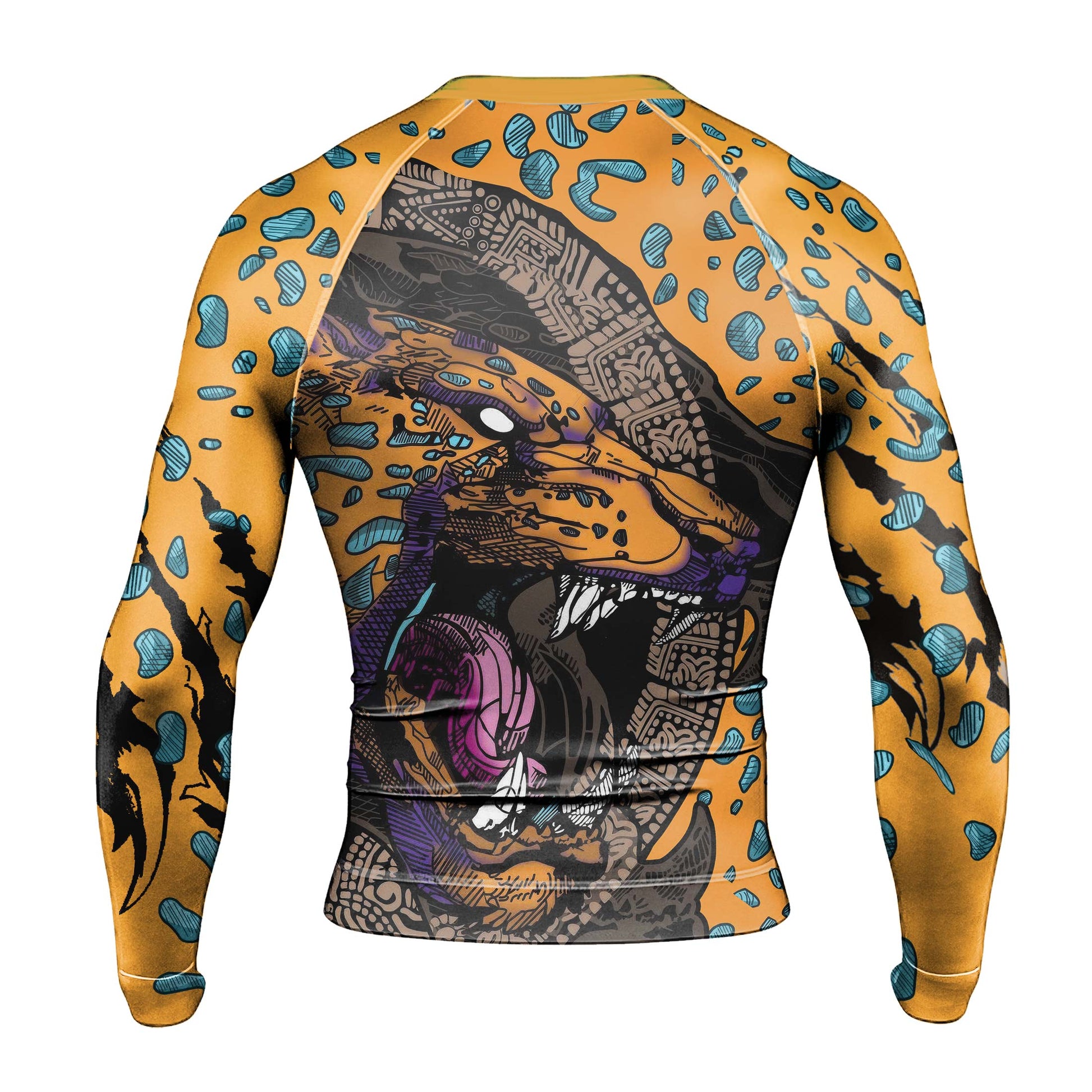 Aztec Jaguar Men's Long Sleeve Rash Guard