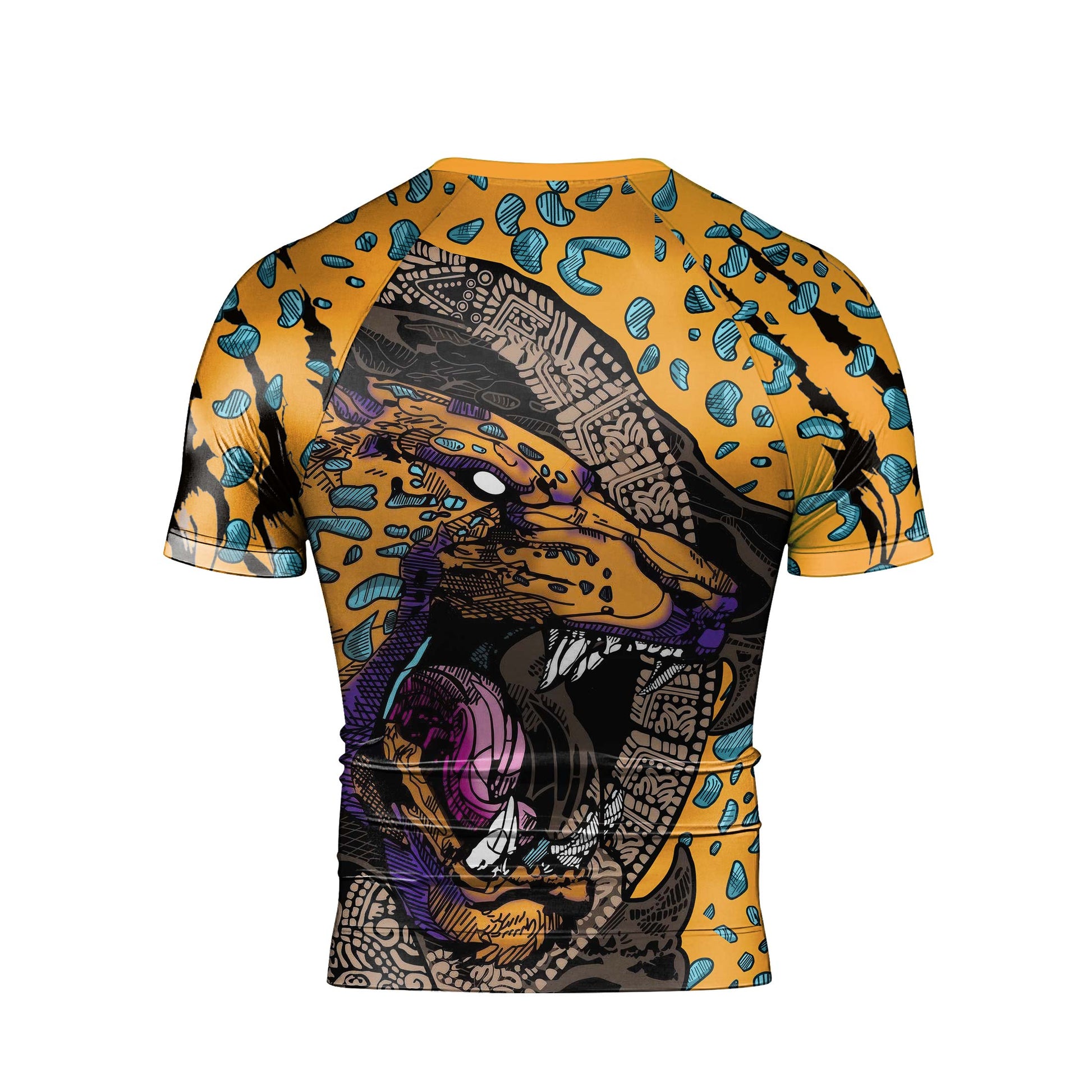 Aztec Jaguar Men's Short Sleeve Rash Guard