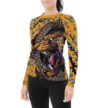 Aztec Jaguar Women's Long Sleeve Rash Guard