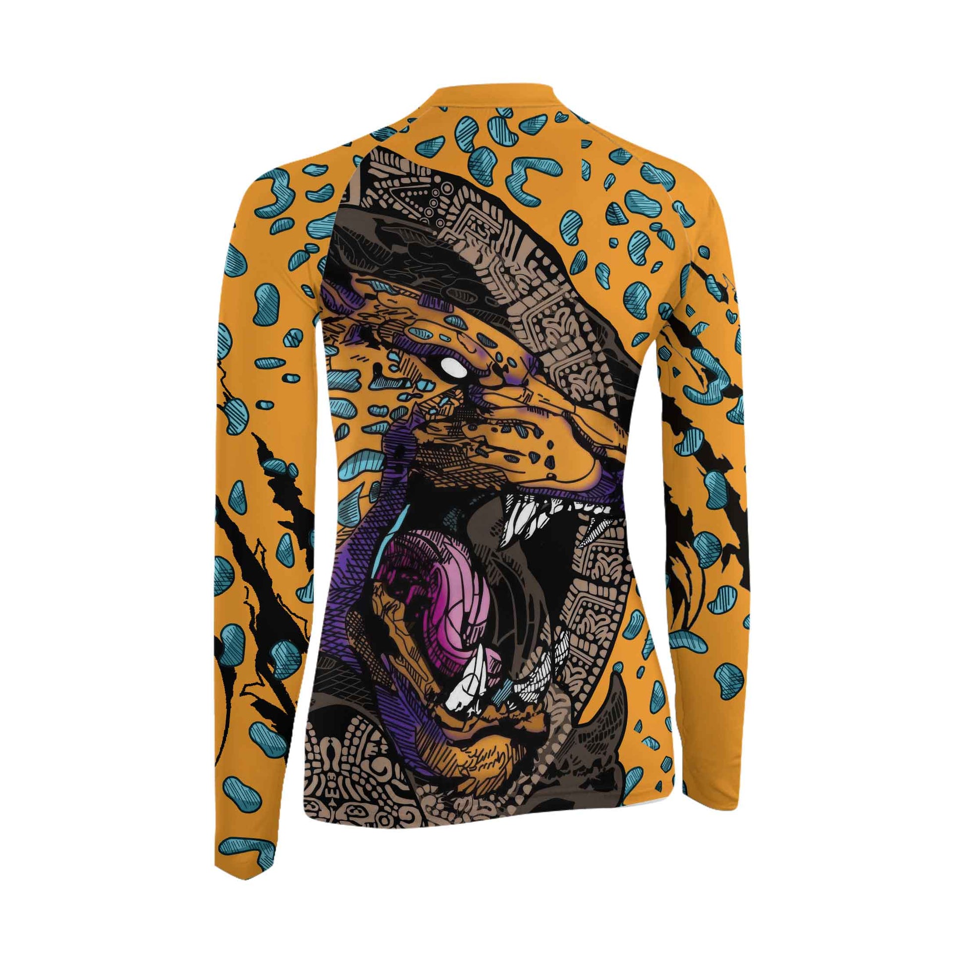 Aztec Jaguar Women's Long Sleeve Rash Guard