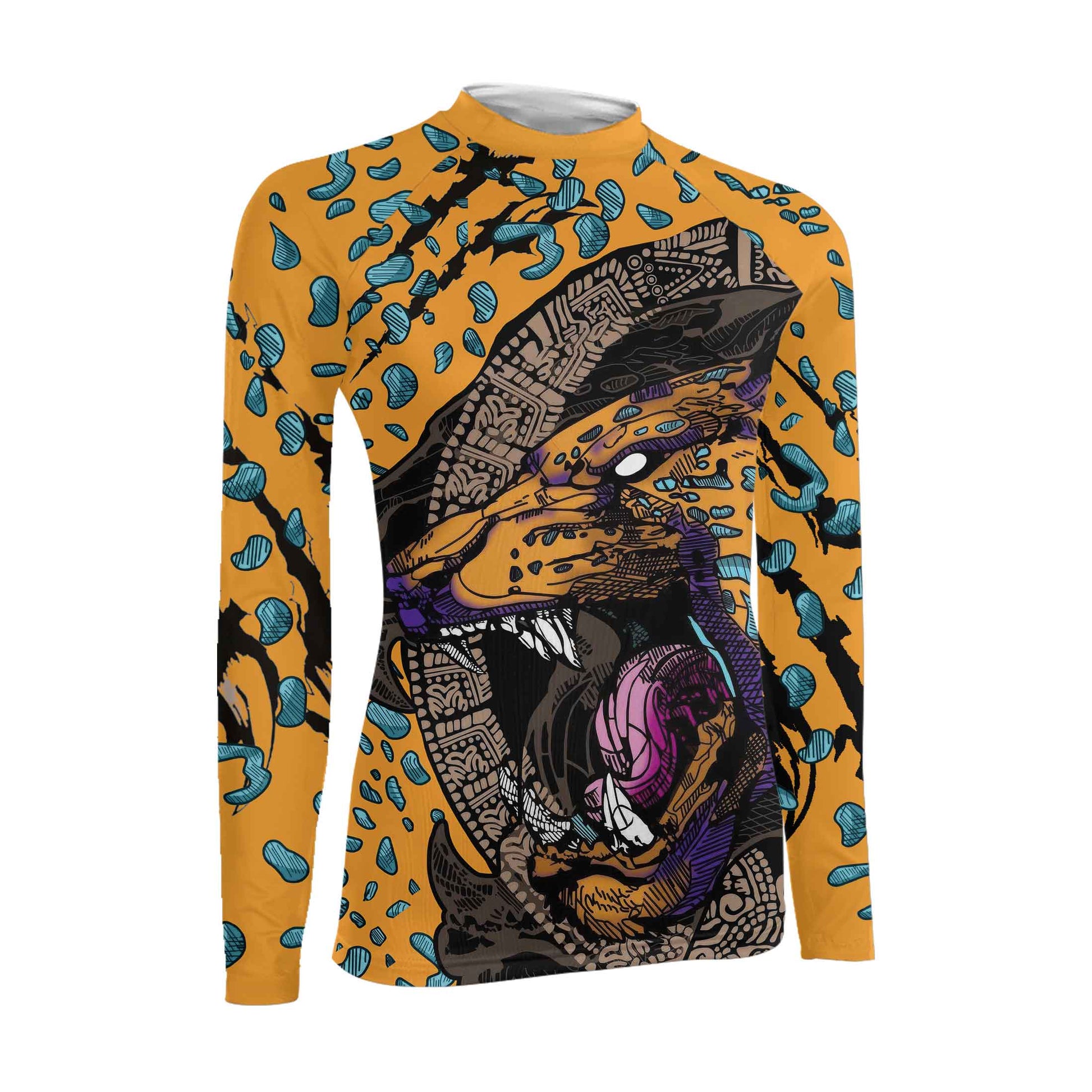 Aztec Jaguar Women's Long Sleeve Rash Guard