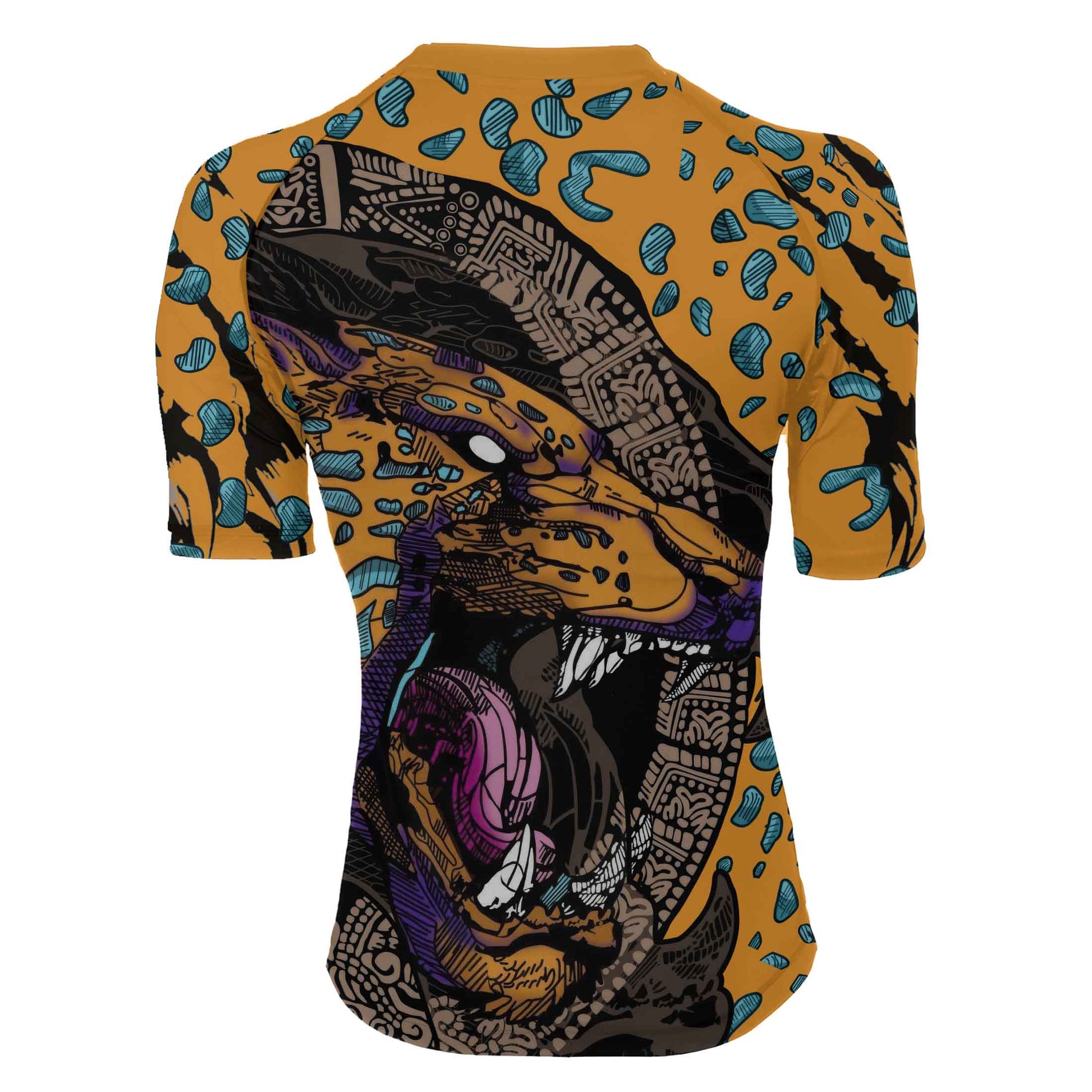 Aztec Jaguar Women's Short Sleeve Rash Guard