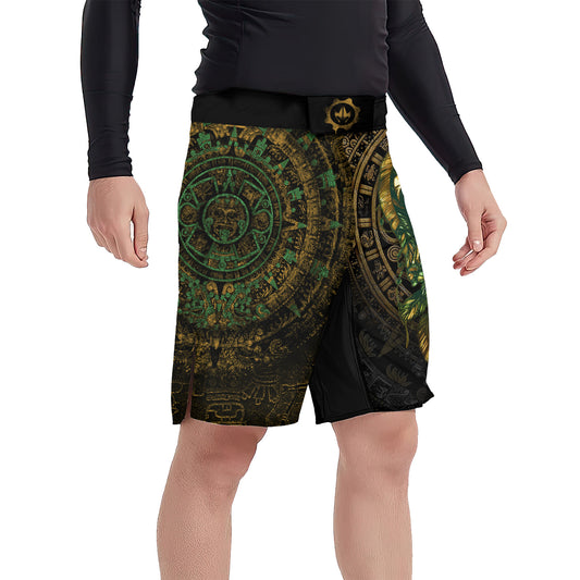 Aztec Jungle Warrior Mask Fight Shorts