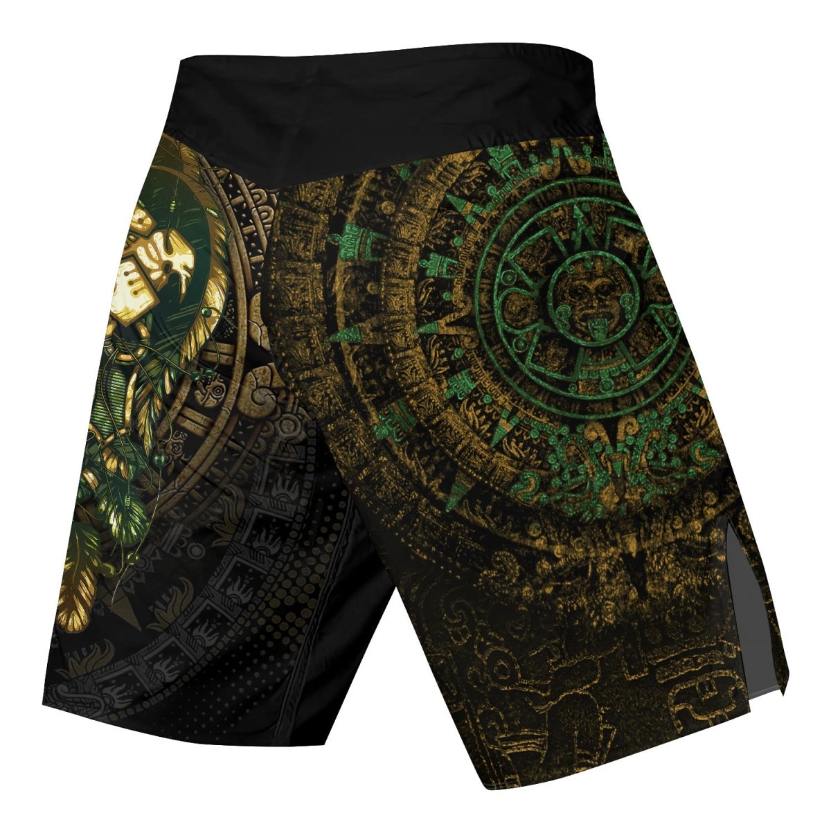 Aztec Jungle Warrior Mask Fight Shorts - BattleFitGear