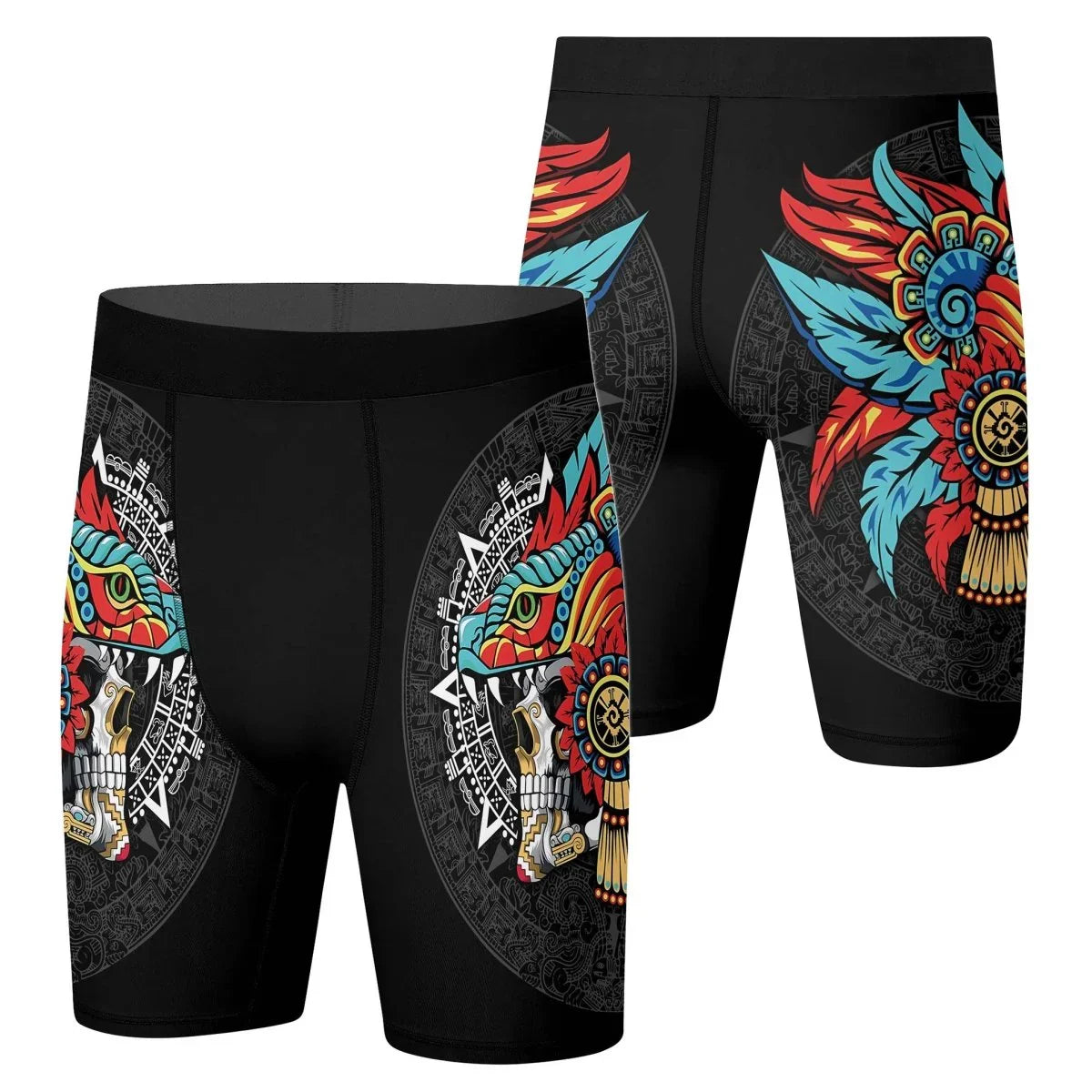 Aztec Serpent Warrior Compression Shorts - BattleFitGear