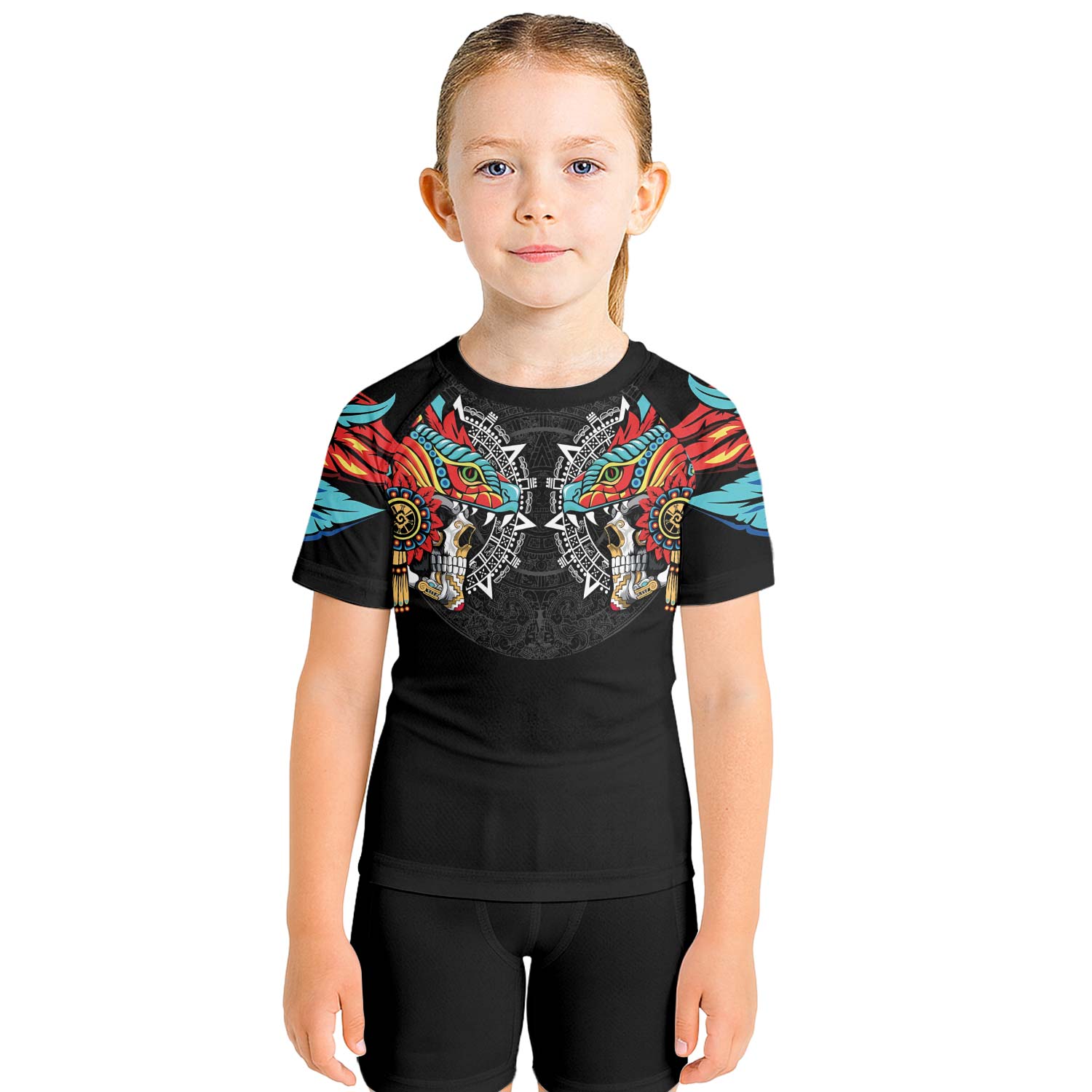 Aztec Serpent Warrior Kids Rash Guard - BattleFitGear