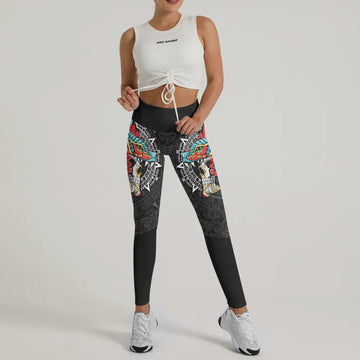Aztec Serpent Warrior Leggings