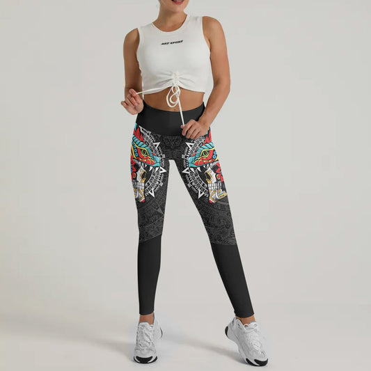 Aztec Serpent Warrior Leggings