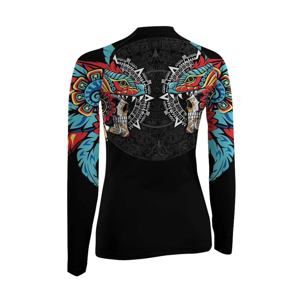 Aztech Snake Guard Aztec Serpent Warrior Women's Long Sleeve Rash Guard